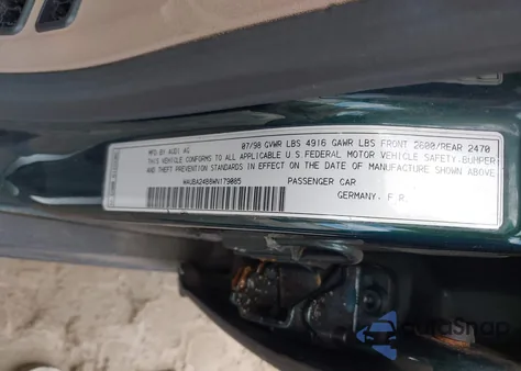 1998 Audi A6 из США, поврежденный, VIN WAUBA24B8WN179085